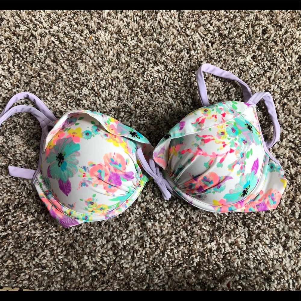 Halter Style Push Up Swim Top